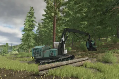 Лісозаготівельний мод Smart Auto Cut Wood Harvester для Farming Simulator 25 — 4