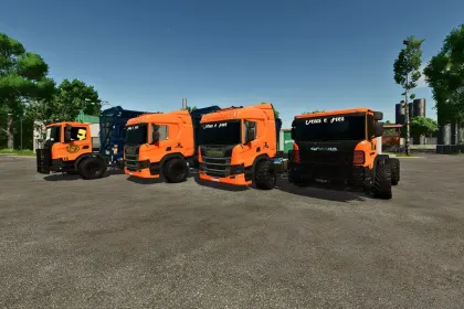 Грузові Scania New P Series і New G Series XT для Farming Simulator 25
