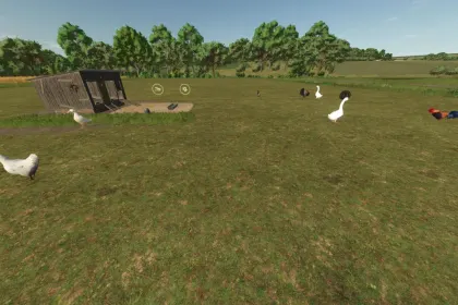 Нові тварини (гусак, качка, індичка та кролик) для Farming Simulator 25