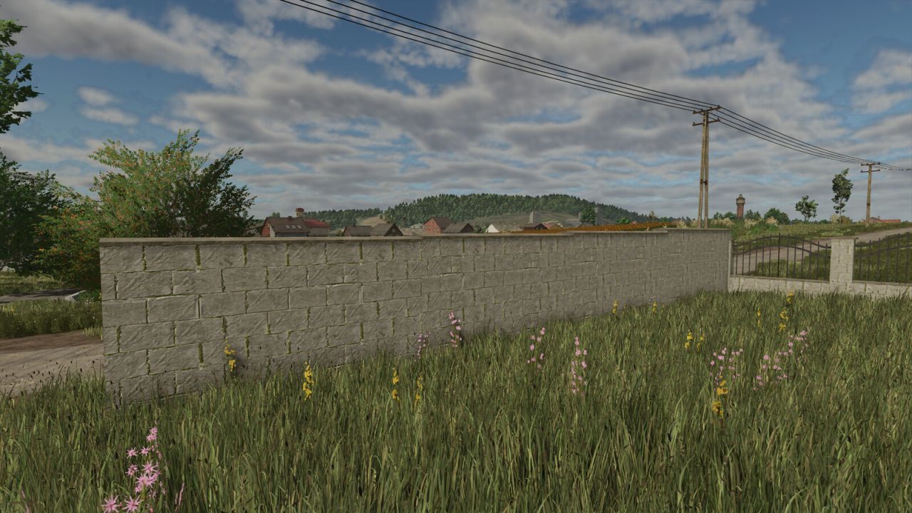 Бетонний паркан для Farming Simulator 25