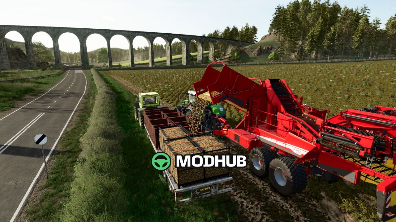 Контейнер Gridbox і Woodbox V1.0 для FS25