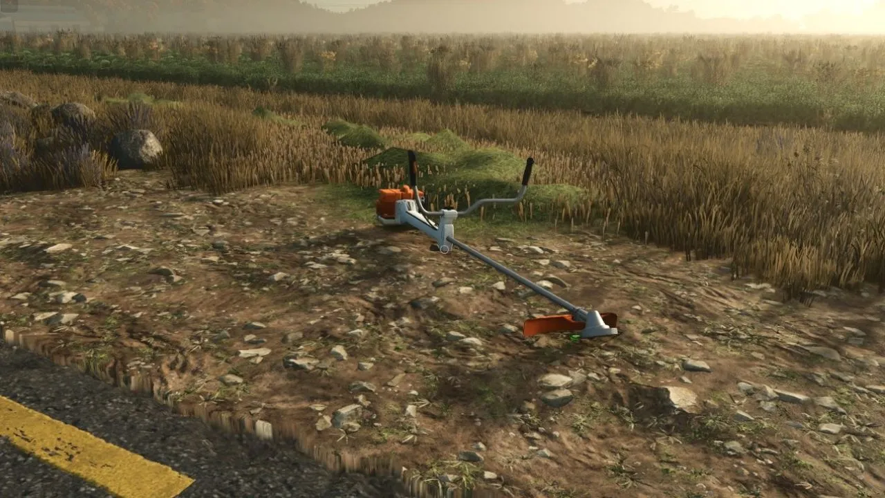 Effizienter Trimmer Stihl FS 221 für Saubere Böschungen in Farming Simulator 25