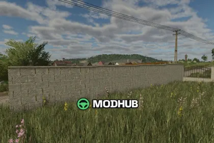 Concrete Tile Fence V1.0 for FS25 — 2