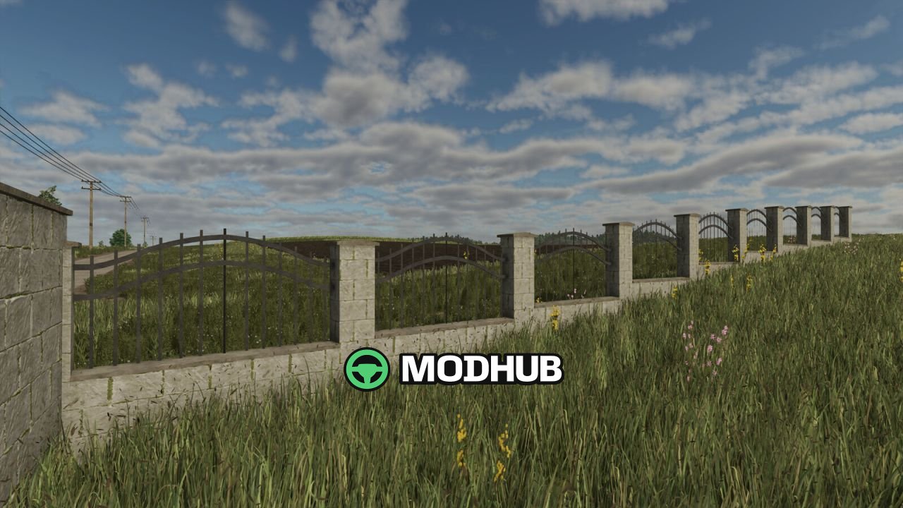 Concrete Tile Fence V1.0 for FS25