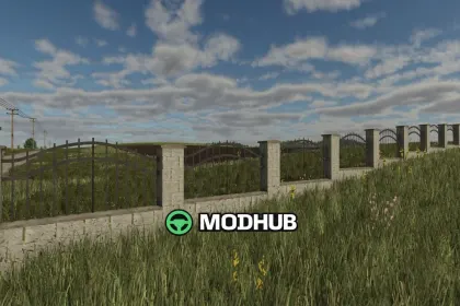 Concrete Tile Fence V1.0 for FS25 — 3