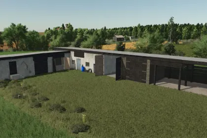 Legendarny Stary Garaż Old garage with a carport z Nawisem dla Techniki w FS25 — 1