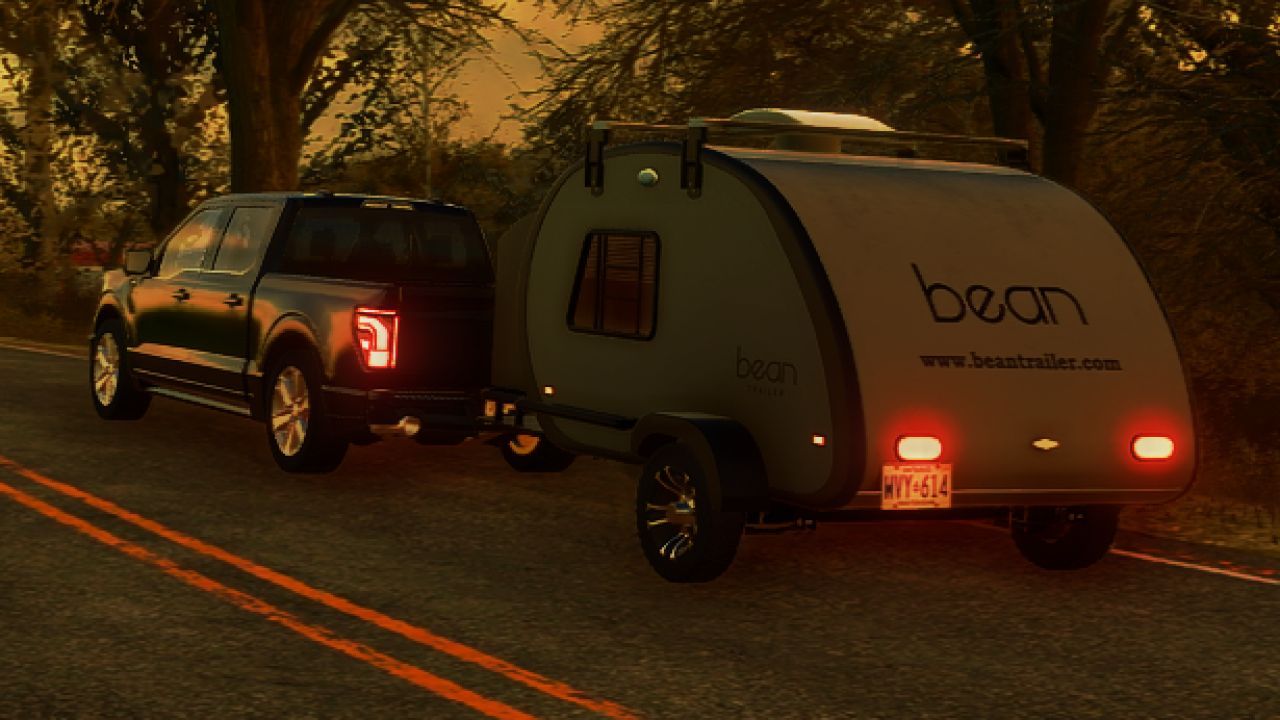 Причіп Bean Camper Trailer для Farming Simulator 25