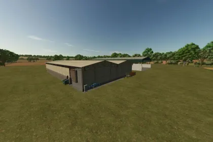 База/зерносховище Traditional flat storage granary для Farming Simulator 25