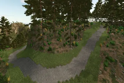 Екстремальна Карта Brown Pine Ridge для Farming Simulator 25 — Круті Схили та Лісозаготівля — 3