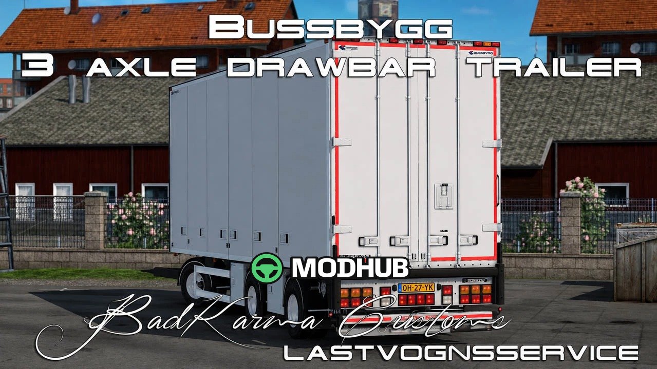 Bussbygg Chassis + Drawbar Trailer v1.6 для ETS2