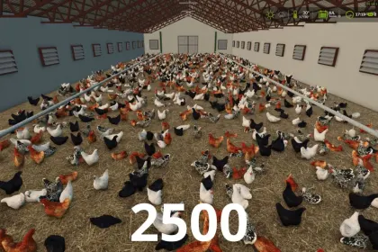 Efektywny More visual animals: Do 2500 Zwierząt w Zagrodzie dla Farming Simulator 25 — 1