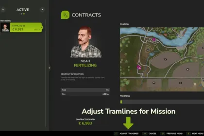 Ефективний Adjust Tramlines For Missions — Точне Налаштування Технологічних Колій для Місій у FS25 — 1