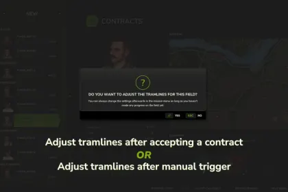 Ефективний Adjust Tramlines For Missions — Точне Налаштування Технологічних Колій для Місій у FS25 — 2