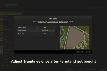 Ефективний Adjust Tramlines For Missions — Точне Налаштування Технологічних Колій для Місій у FS25 — 6