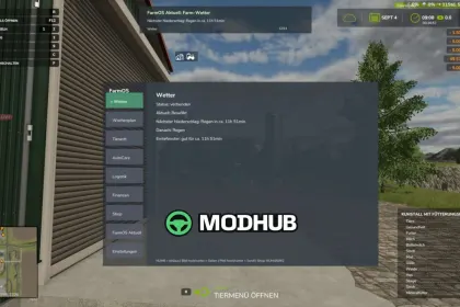 Панель прогнозу погоди Weather Forecast HUD v1.2 для FS25