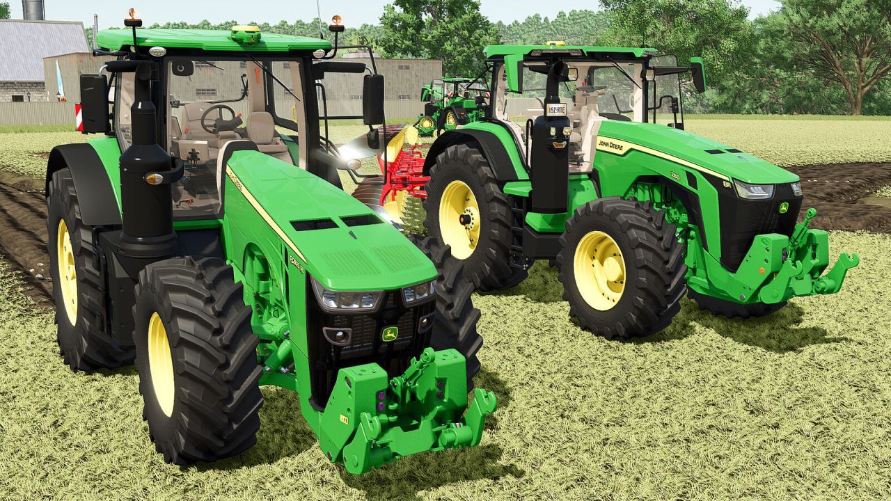 Powerful John Deere 8R Tractor Pack (2019/2022/8RX) for Farming Simulator 25