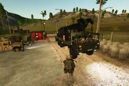 Вантажівка MAN KAT1 6x6 Crane Truck для Farming Simulator 25