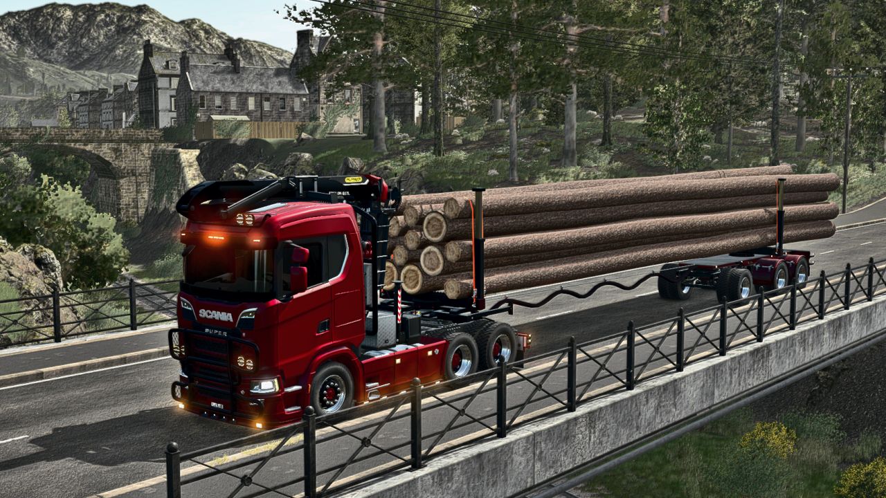 Pak przyczep do przewozu drewna dla ciężarówek (Truck Wood Trailers Pack) do Farming Simulator 25