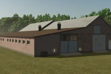 Authentischer Stall Old Polish Cowbarn — Kuhstall für 70 Köpfe für FS25