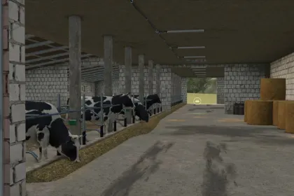 Authentischer Stall Old Polish Cowbarn — Kuhstall für 70 Köpfe für FS25 — 5