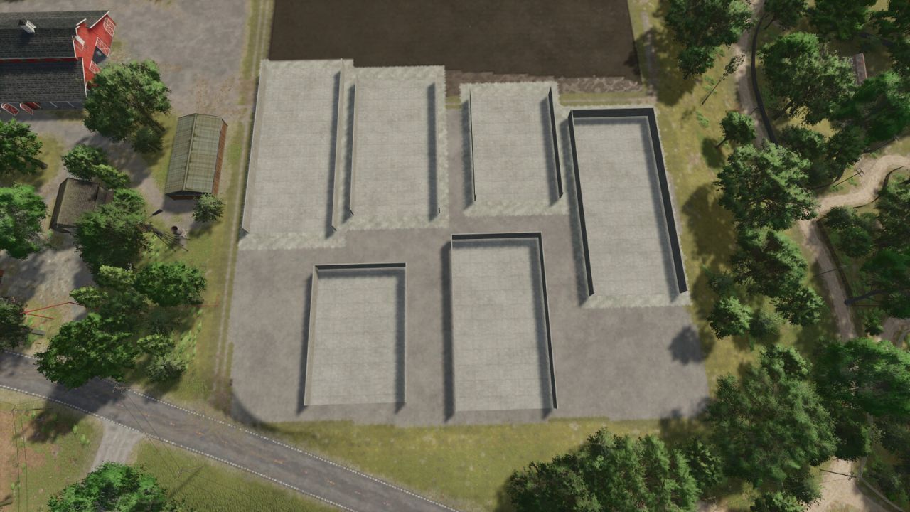 Міцні Бетонні BunkerSilos Concrete BunkerSilos для FS25 — 6 Розмірів для Силосу - Скріншоти