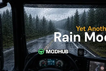 Yet Another Rain Mod v2.7 1.60 для ETS2