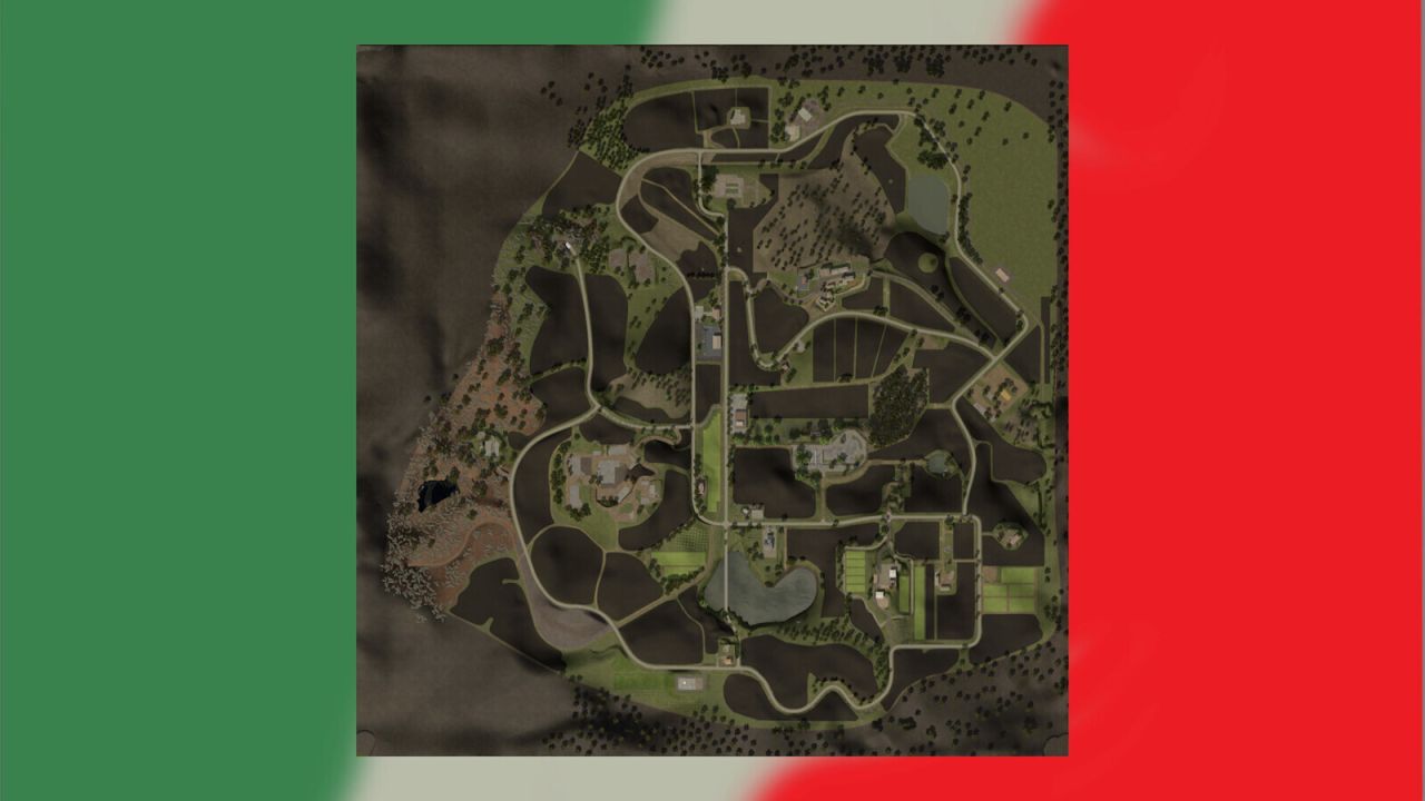 Сонячна Карта Mediterranean Italy для Farming Simulator 25 — Італійські Пагорби, Виноградники та Виробництва