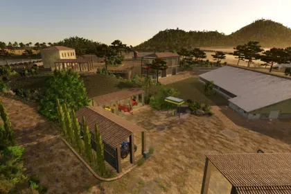 Сонячна Карта Mediterranean Italy для Farming Simulator 25 — Італійські Пагорби, Виноградники та Виробництва — 4