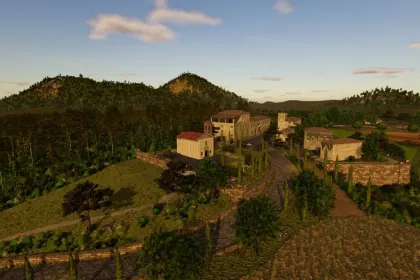 Сонячна Карта Mediterranean Italy для Farming Simulator 25 — Італійські Пагорби, Виноградники та Виробництва — 5