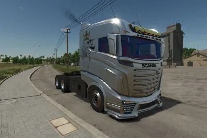 Scania R1000 Silver для Farming Simulator 25
