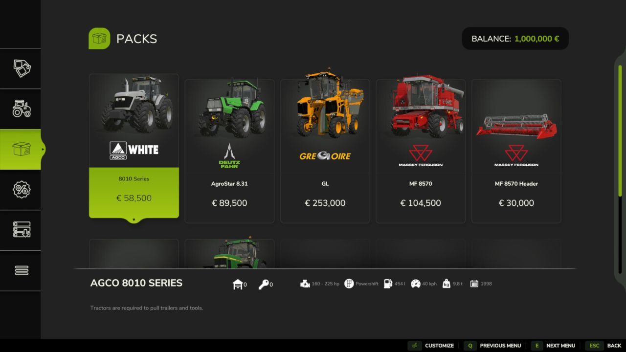 Realistische Fahrzeugjahre für Farming Simulator 25 (für Mods und Basis)