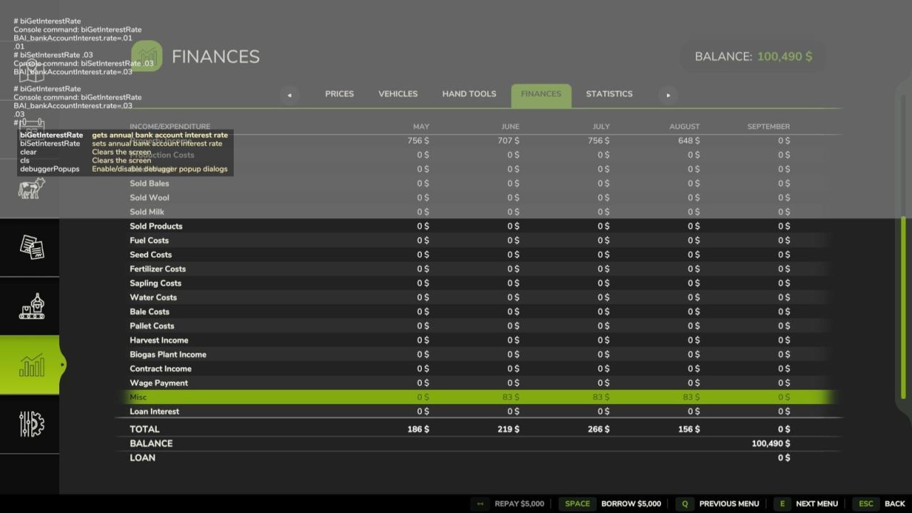 Effektives Mod Bank Balance Earns Interest — Zinsen auf dem Konto in Farming Simulator 25