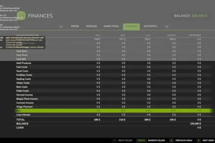 Effektives Mod Bank Balance Earns Interest — Zinsen auf dem Konto in Farming Simulator 25 — 3