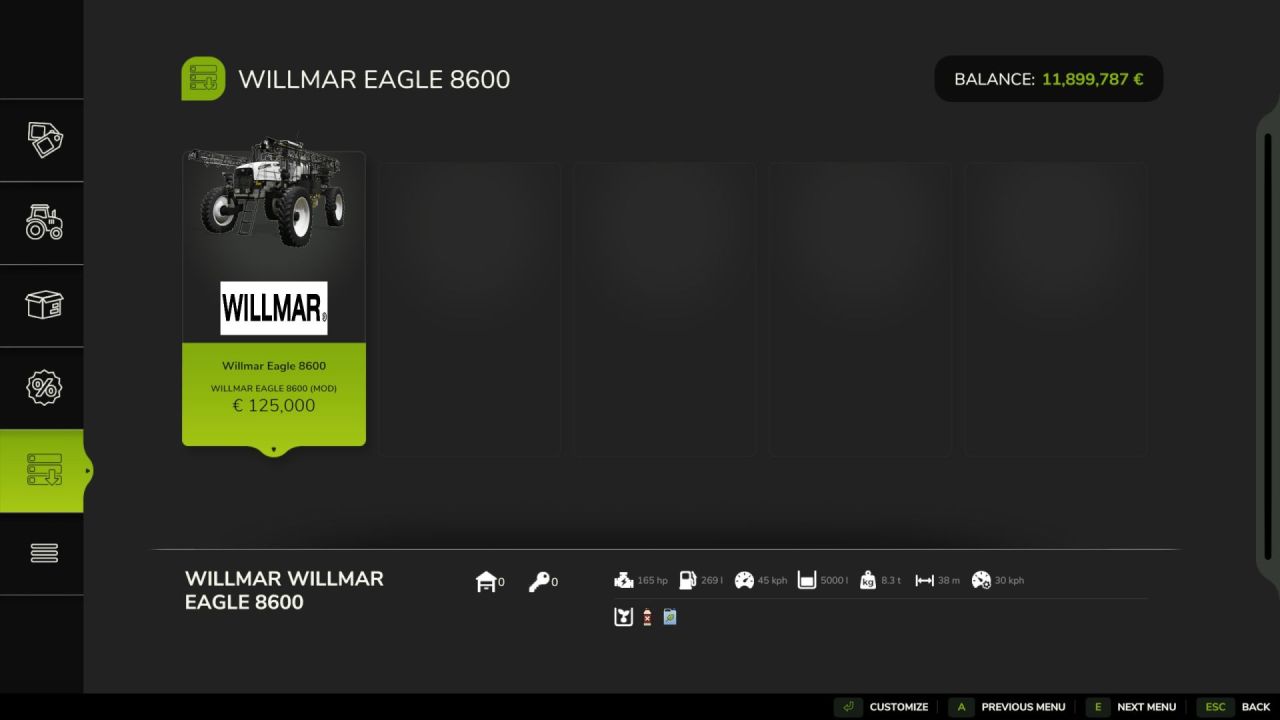Легендарний Самохідний Обприскувач AGCO Willmar Eagle 8600 — Олдскульний Стиль для FS25
