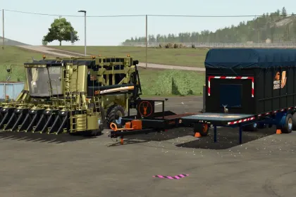 Ефективний Cotton Pack V2 у Стилі Hirschfeld — Швидке Збирання Бавовни в FS25 — 1