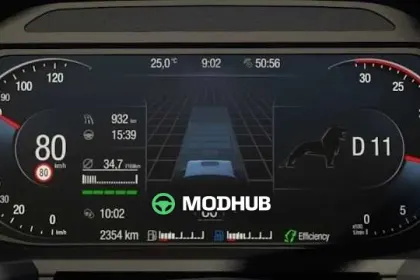Armaturenbrett MAN TGX 2020 Improved Dashboard v2.01 1.60 für ETS2