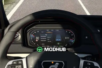 Панель приладів MAN TGX 2020 Improved Dashboard v2.01 1.60 для ETS2 — 3