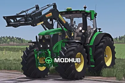 Трактор JOHN DEERE 6R XLarge V1.0.6.3 для FS25