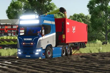 Leistungsstarker Scania Truckstyling 580 PS für Farming Simulator 25
