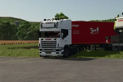 Potężna Ciężarówka Scania 164 V8 — 580 KM do Ciężkich Przewozów w FS25 — 1