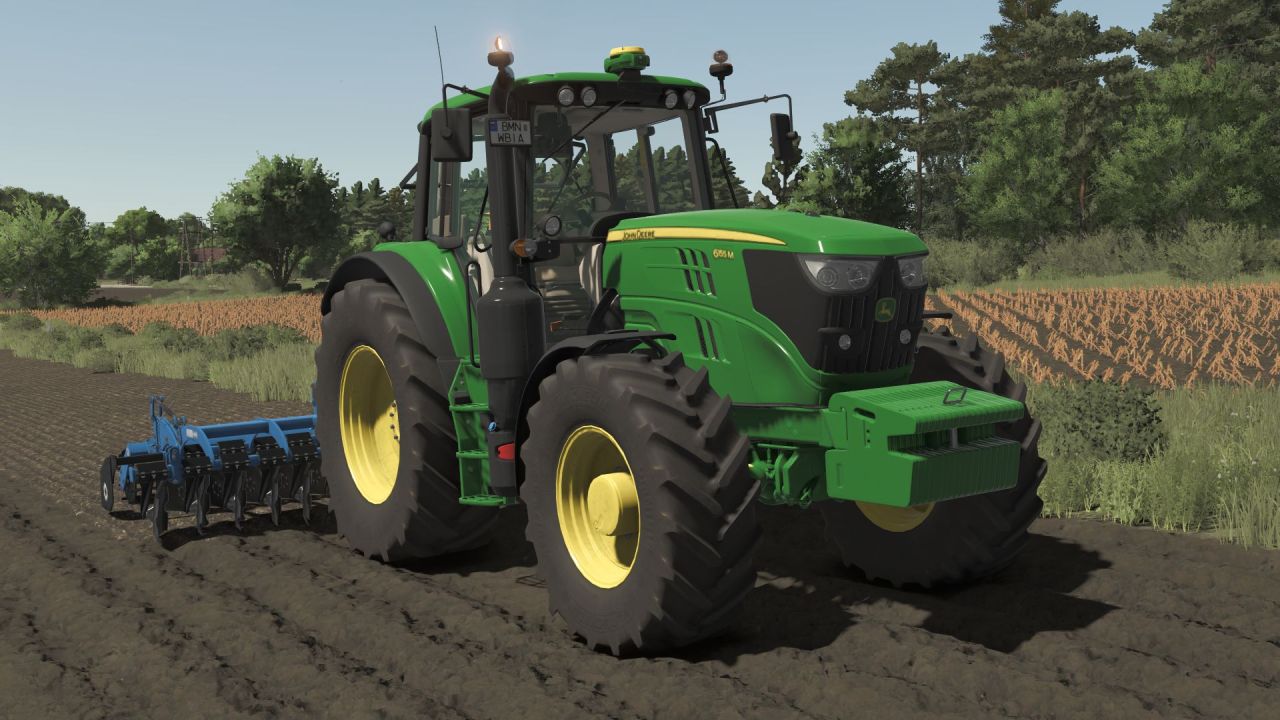 Трактор John Deere 6M Medium Frame Series 2011 для Farming Simulator 25