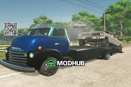 Вантажівка з платформою WSKYBNT 1948 COE RAMP TRUCK v1.0 для FS25