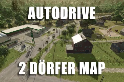 Курс AutoDrive 2 Dörfer Map для Farming Simulator 25