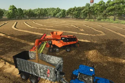 Комбайн Claas Lexion 8000 – DF Industries Edition для Farming Simulator 25