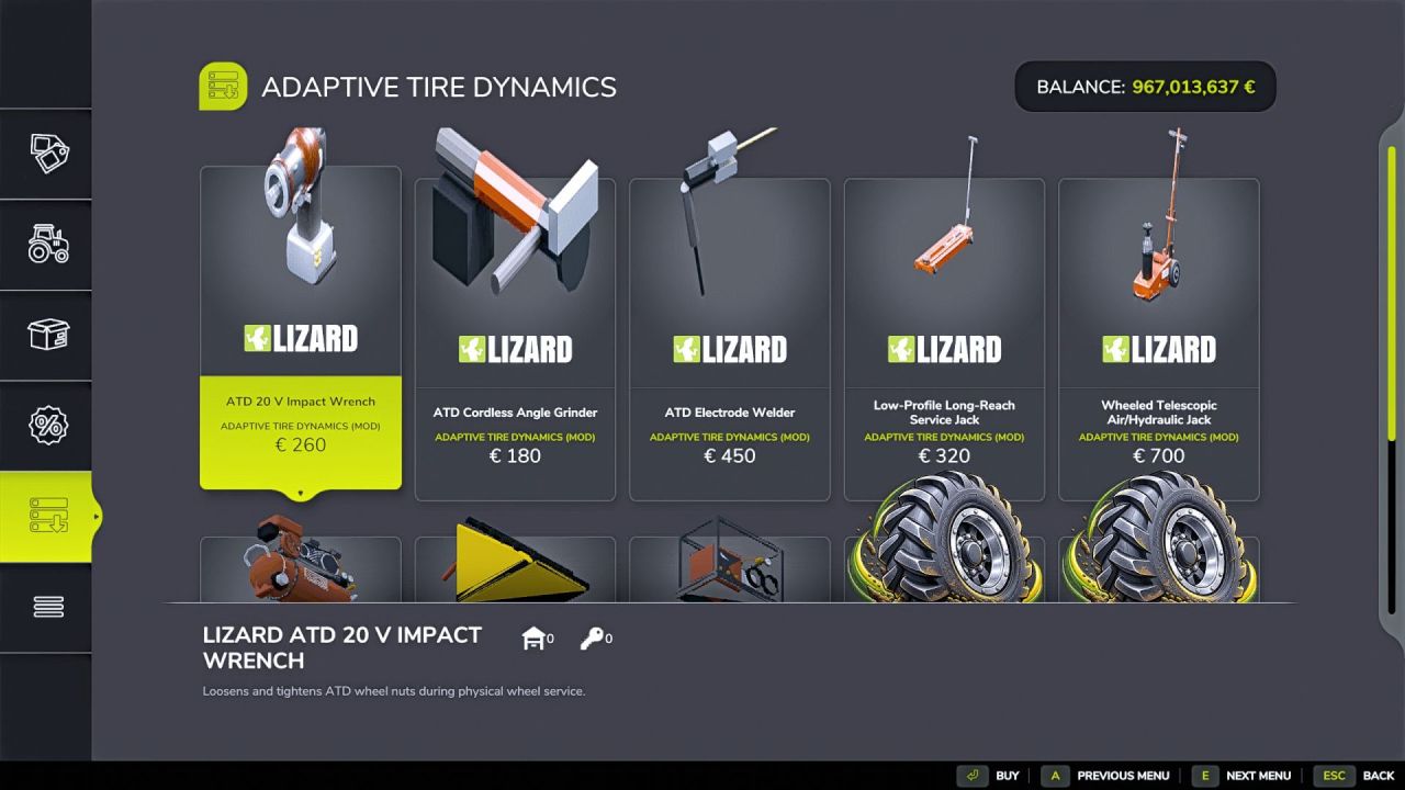 Adaptive Tire Dynamics do Farming Simulator 25