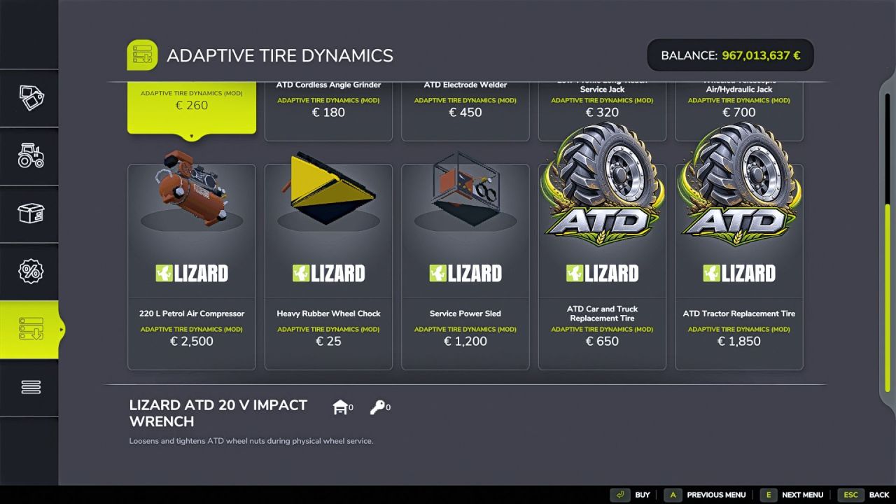 Adaptive Tire Dynamics do Farming Simulator 25