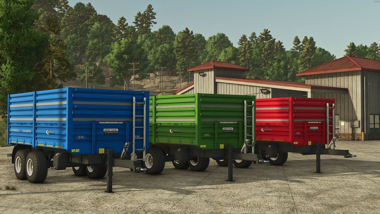 Efektywny Przyczep Köksal Trailer do FS25 — 12/15/18 t i Pełna Personalizacja