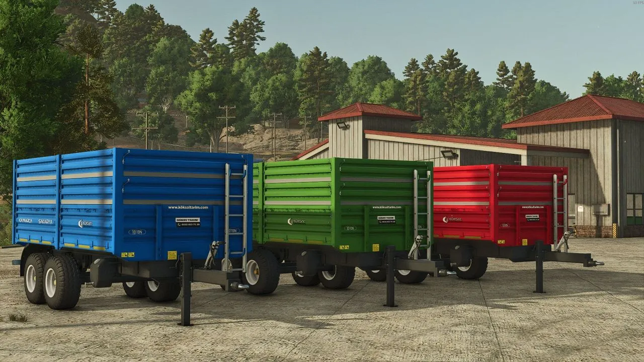 Effizienter Köksal Trailer für FS25 — 12/15/18 t und Vollständige Anpassung