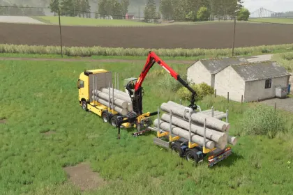 Лісовозний причіп Riedler RUZ220-L для Farming Simulator 25