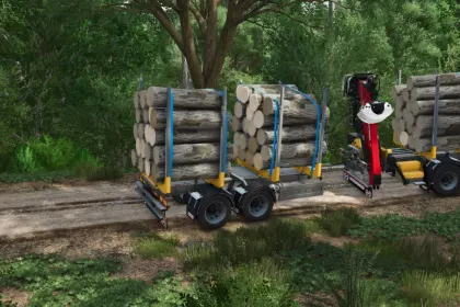 Przyczepa do transportu drewna Riedler RUZ220-L do Farming Simulator 25 — 3